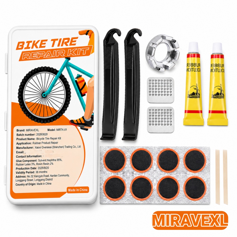 Mountain Biking Youtube - Fietsbandreparatieset, Fietsbinnenband Lekreparatieset, Metalen rasp en