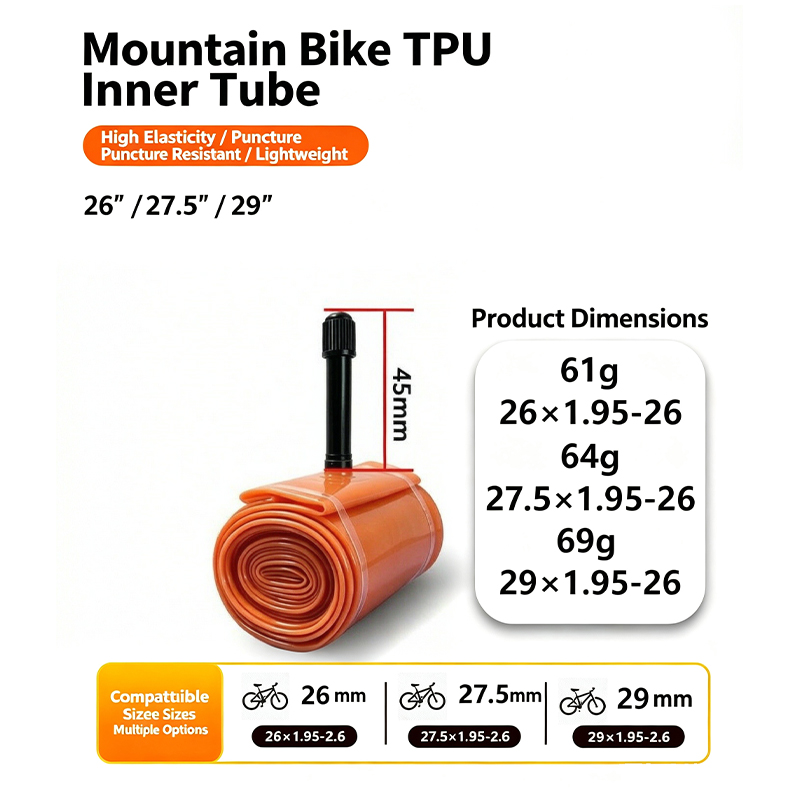 Mountain Biking Youtube - Mountainbike TPU Binnenband 26/27.5/29x1.95-2.6 Inch Mountainbikeband