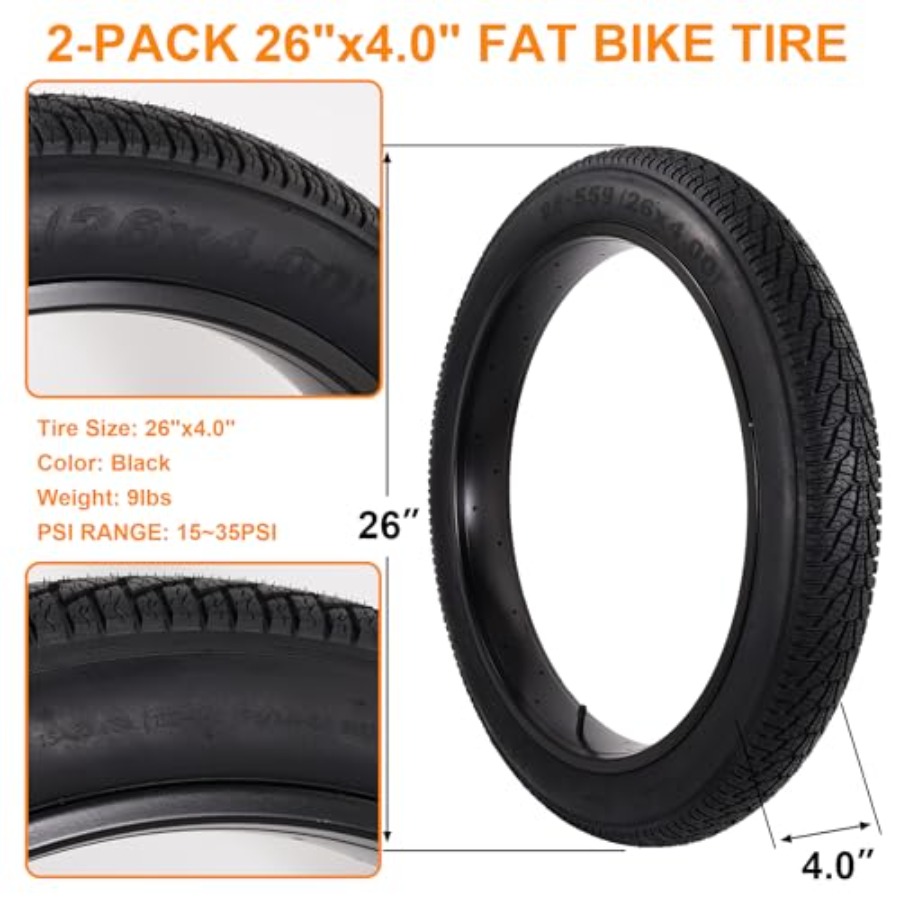 2-pack 26x4.0 Fatbikebanden, 2 - Mountain Biking Youtube recensie en prijs